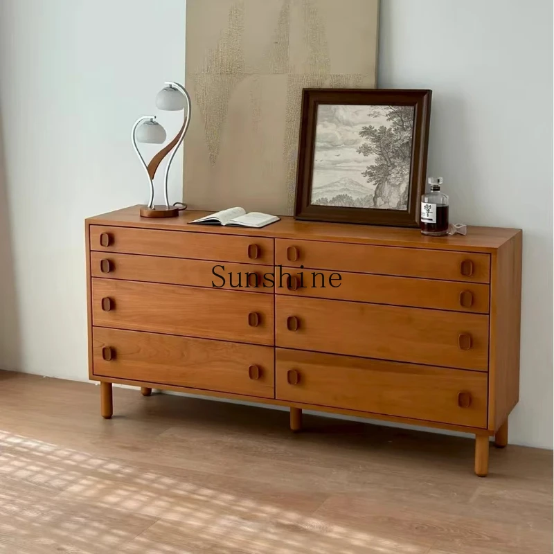 

Medieval style solid wood bedroom chest creative art living room storage, home dining room, storage