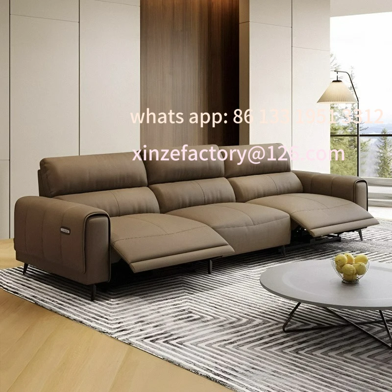 

Customizable New Electric Sofa Multifunctional Living Room Straight Row Double Triple Intelligent Leather Sofa