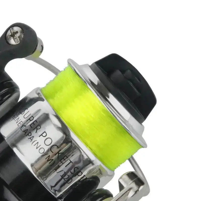 WEIHE MN100 Mini Spinnrolle 4,3:1 Übersetzungsverhältnis 2+1BB 4 Farben Pesca Angelrolle Mit 50m 2 # Linie – Detail 3