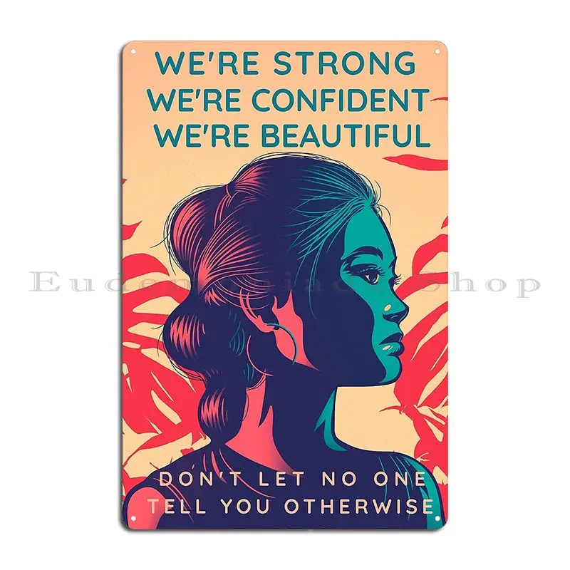 Asian Pride Strong Confident And Beautiful Stop Asian Hate Metal Plaque Poster Garage Custom Classic Living Room Tin Sign Poster