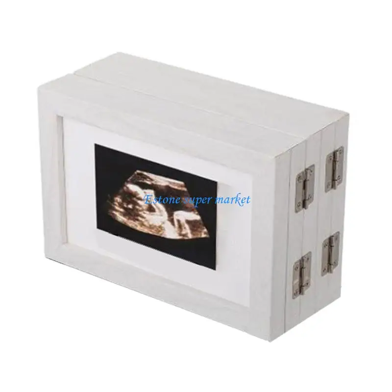 090B Natural Newborn Photo Collage Frame 5 Folding Sonogram Picture Frame Multi Picture Display Safe Nursery Decoration