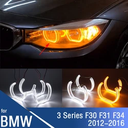 for BMW 3 Series F30 F31 F34 316i 318i 320i 328i 330i 335i 340i 12-16 Retrofit DTM M4 Style White Yellow Crystal Angel Eyes Kit