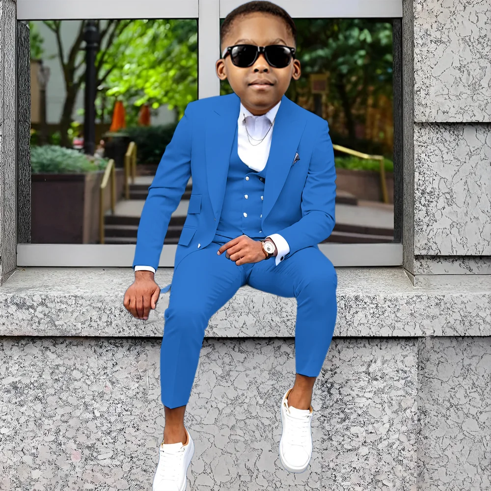 

Custom Boys' 3-Piece Suit, Single-Breasted Vest, Including Suit, Vest & Trousers, Children's Parties & Weddings Occasions