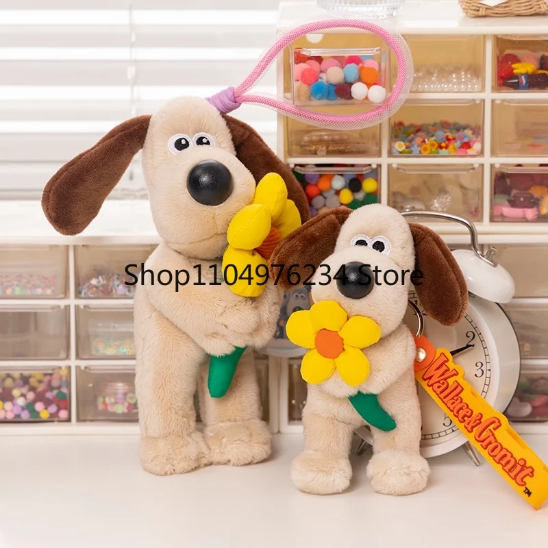 Bonito cão de pelúcia chaveiro pingente saco de brinquedo macio acessório decoração do carro presente das crianças plushie animal de estimação temático saco charme