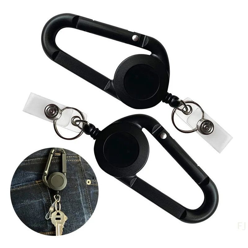 

[YU]ID Card Key Chain Lanyard Clip Key Ring Retractable Belt Rope Holder Keyring