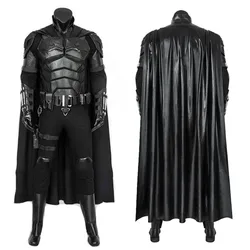 New Arrival The Cosplay Halloween Bruce Costume Adult Superhero Jumpsuit Fancy Battle Uniform Black Suit