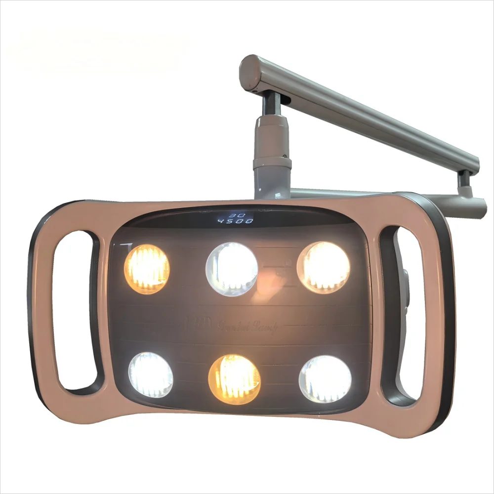 

Многофункциональный 6-светодиодный стоматологический светильник, 8-уровневая регулировка цветовой температуры, 30000 люкс, медицинский, медицинский, светодиодный, стоматологический светильник