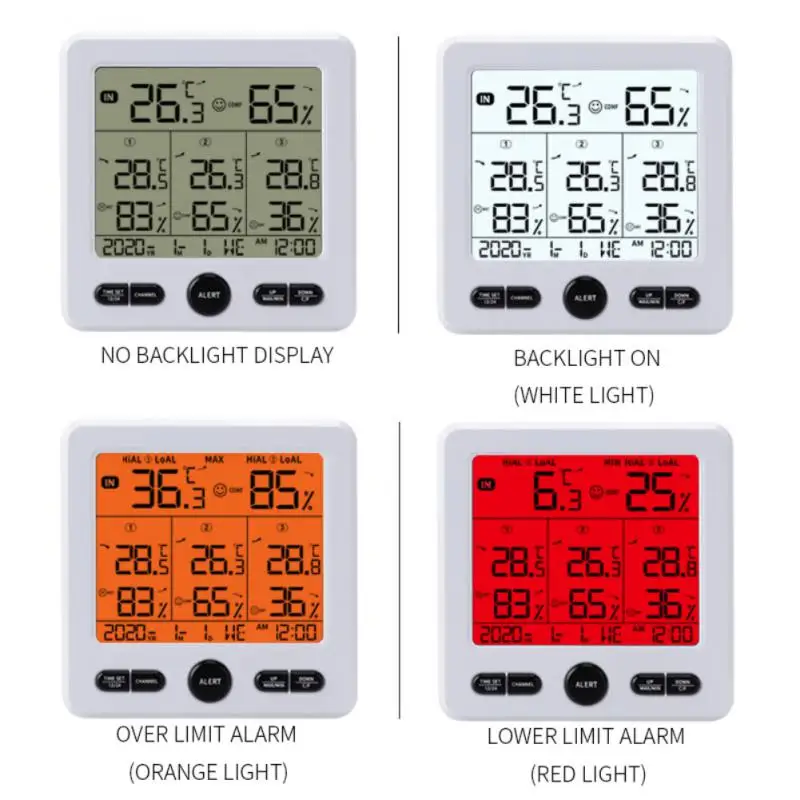 

Wireless Weather Station Thermometer TS-6210 Digital Temperature Sensor Hygrometer WithRemote Sensors Battery Powered