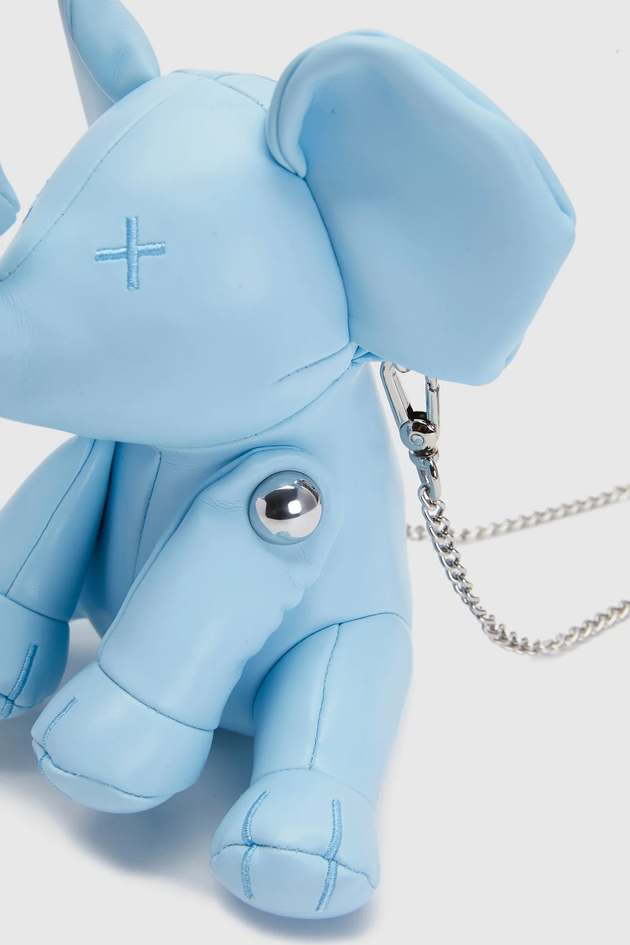 PU leather blue cute little elephant women's one shoulder crossbody bag