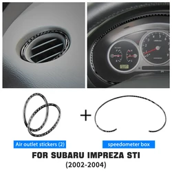 Real Soft Carbon Fiber Sticker For Subaru Impreza STI 2002 2003 2004 Speedometer Box Air Vent Car Sticker Trim Accessories