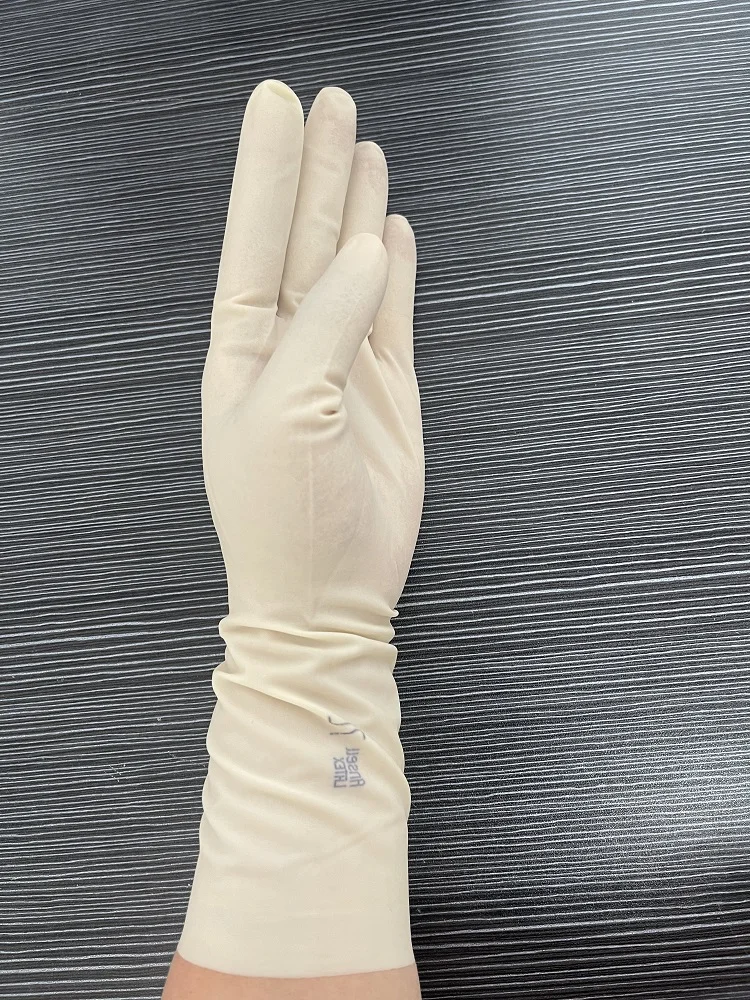 Luvas Ansell Gammex Látex 12 polegadas sem pó (1 par) luvas de látex comprimento 30 cm