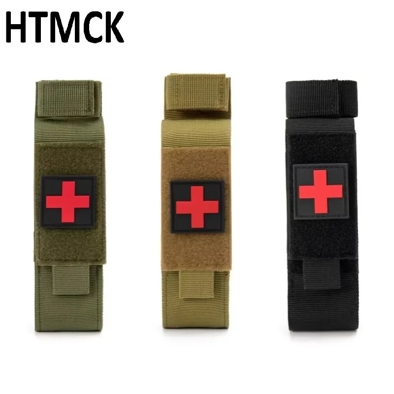 Bolsa Tática HTMCK para Primeiros Socorros e Torniquete, Bolsa para Carregador de Pistola, Estojo para Tesoura e Faca Médica para Caça e Atividades ao Ar Livre