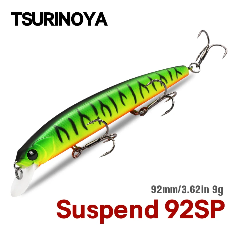 

TSURINOYA DW78 Suspending Minnow 9.2cm 9g Long Casting Fishing Lure Artificial Swimbait Saltwater Hard Bait Pesca Peche Wobblers