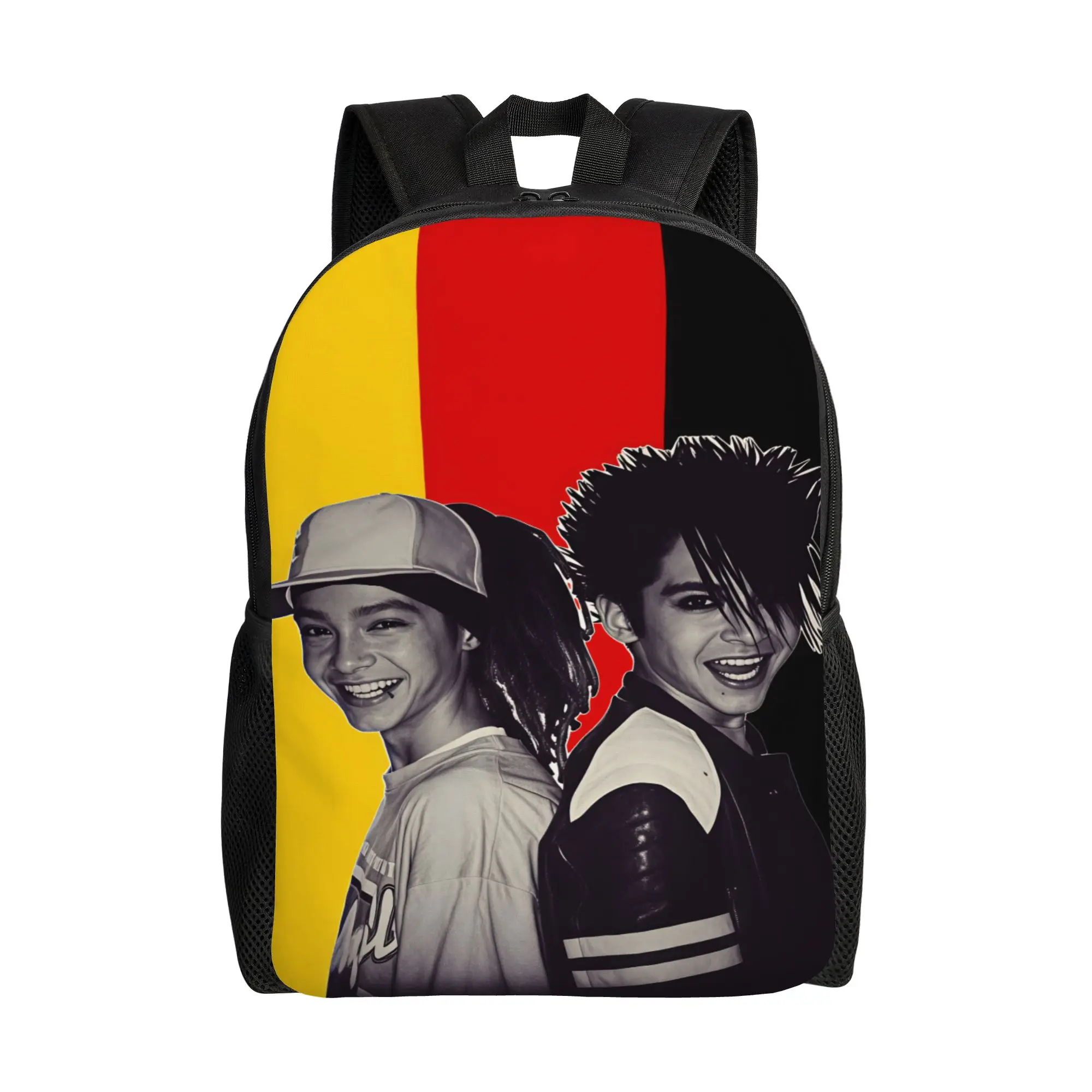 Tokio Hotel Bill Tom Kaulitz  Backpack Youth  Large Backpacks Polyester Fun School Bags Camping Custom Rucksack