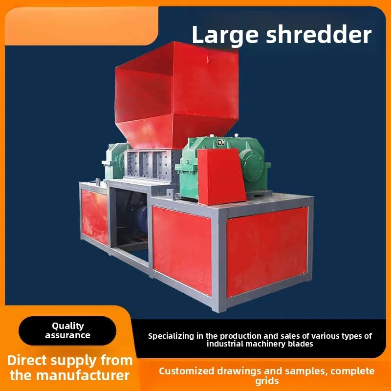 Large Dual-Axis Shredder For Scrap Metal, Car Frames, Tires, Wood Crusher, Small Plastic And Rubber Grinder, Customizable