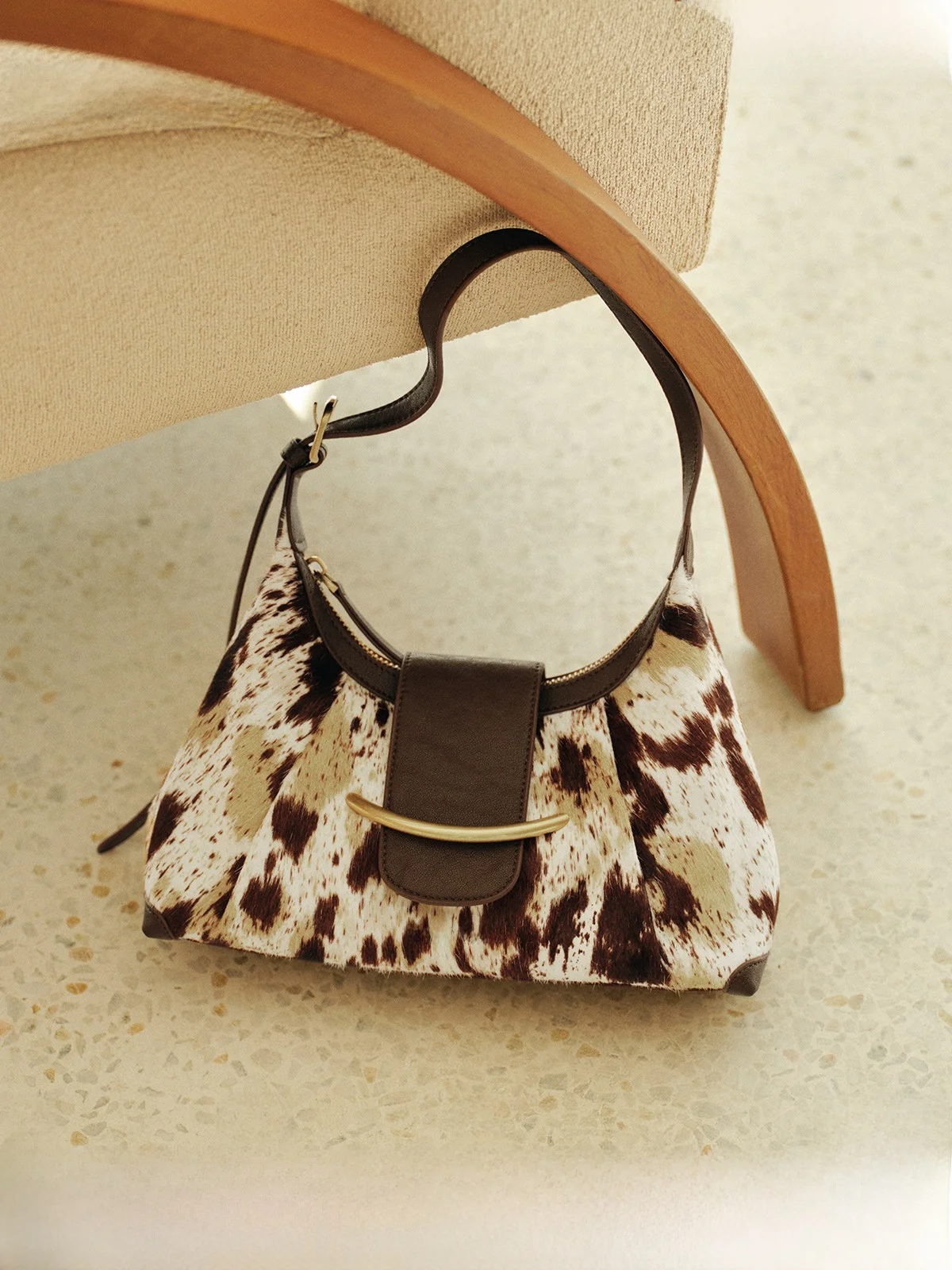 

Ximuding Miss 2026 New Tot Bag Women High-End Sense Leopard Print Fur Hobo Single oulder Bag Commuter Sle Zipper Closure