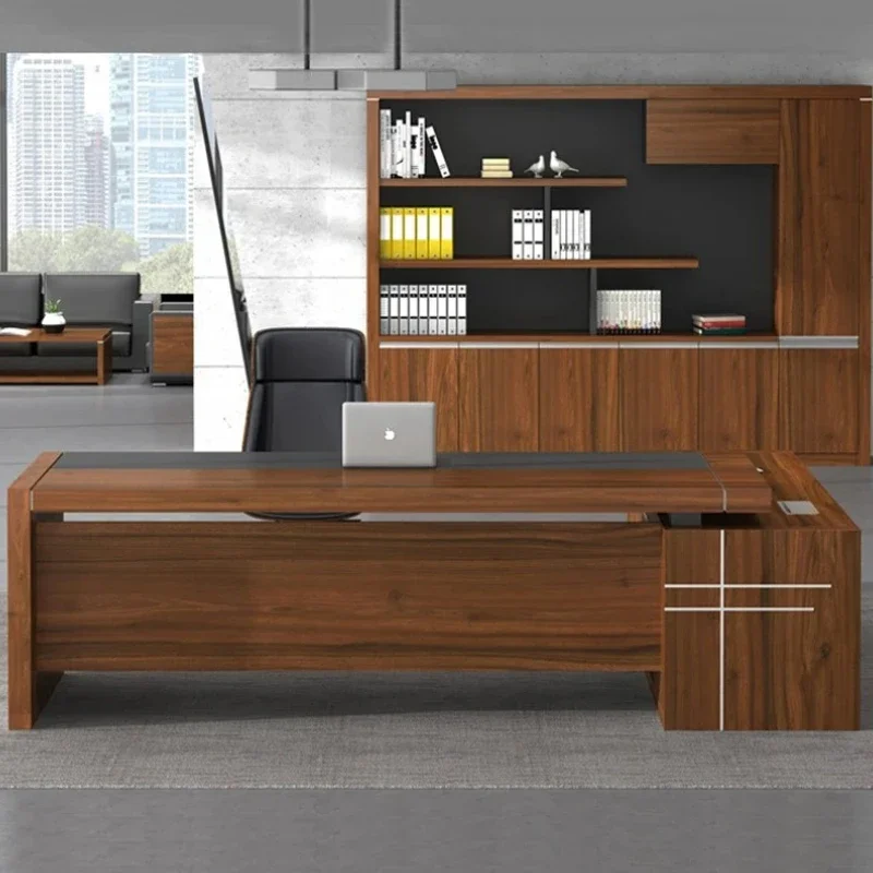 Minimalist Designer L Shaped Office Desks Manager Cheap Cute Computer Desks Organizer Organizer Bureau Meuble Modern Furniture