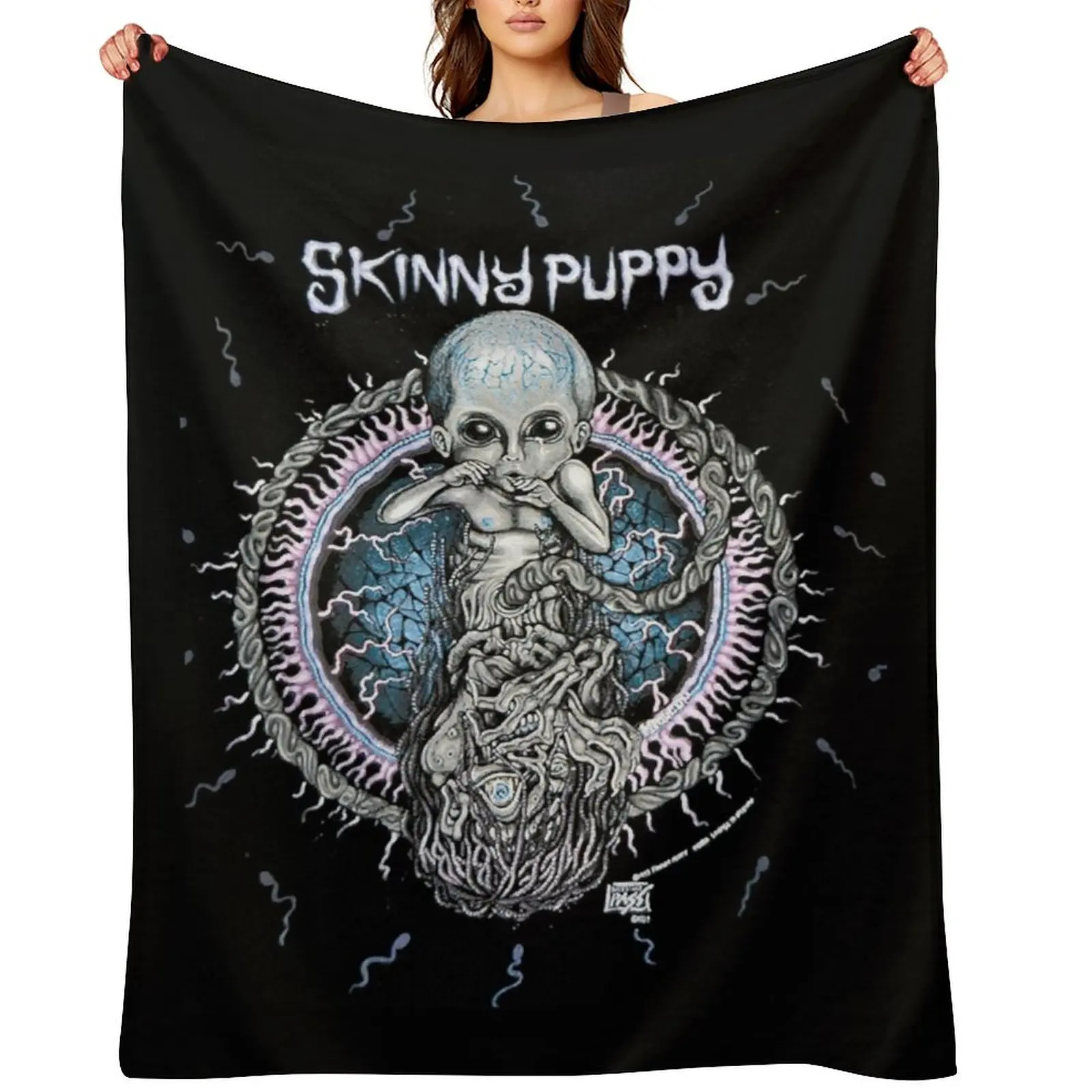 

Skinny Puppy Last Rights 1992 Album Throw Blanket sofa bed Decoratives Blankets For Sofas christmas decoration Blankets
