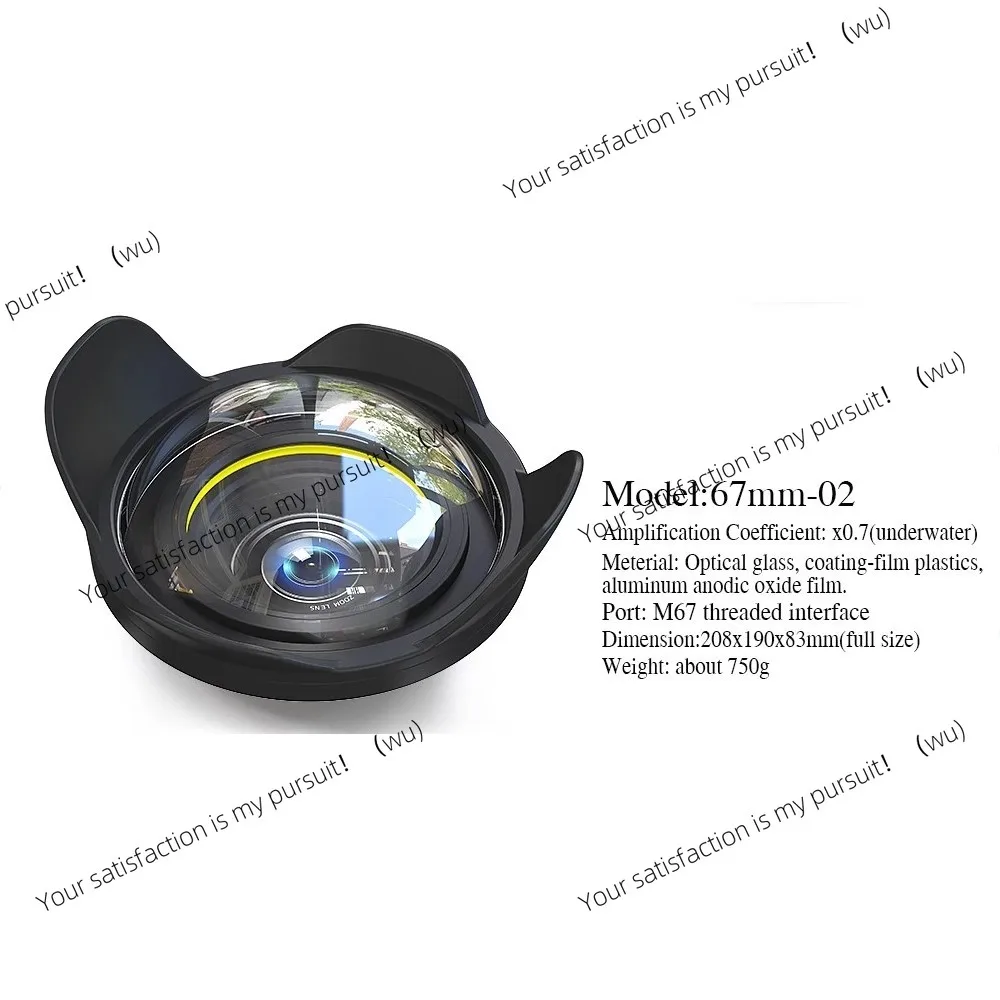 Dual Layer Wet Wide Angle Lens 4.3in/6in Underwater Removable for Sony A7SIII A7M4 Olympus TG TG5 TG6 TG7 A6000 67mm
