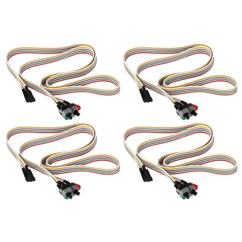 AB11-5X ATX PC Computer Motherboard Power Cord 2 Switch On With LED Light On/Off/Reset