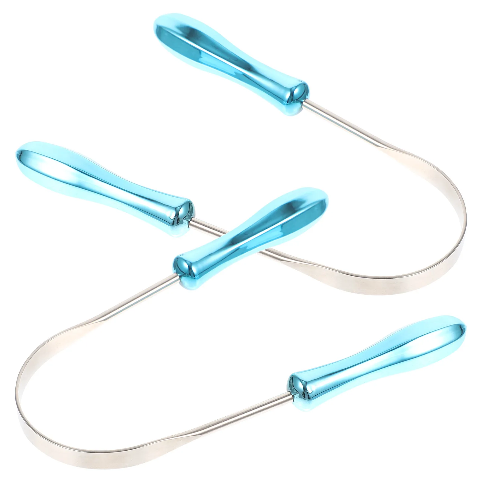 2Pcs Rust Proof Stainless Steel Tongue Scraper U Shaped Easy Grip Design Enhances Tongue Cleaning Efficiency Breath Aid