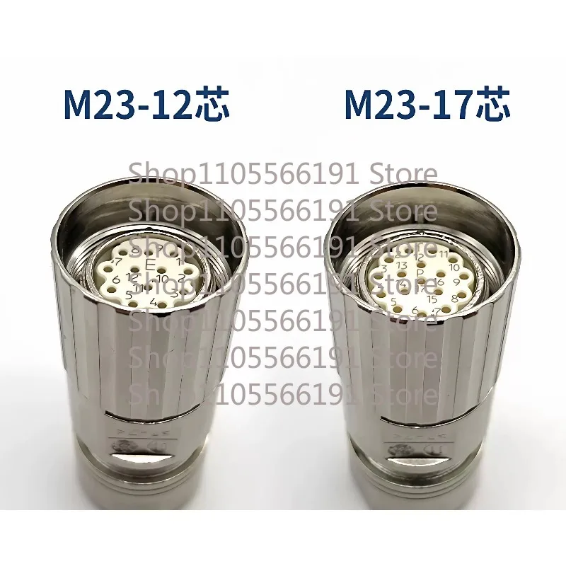 Standard M23 M623 Straight Type Internal Thread/External Thread 17 Pin Plug or Female Male Connector Single