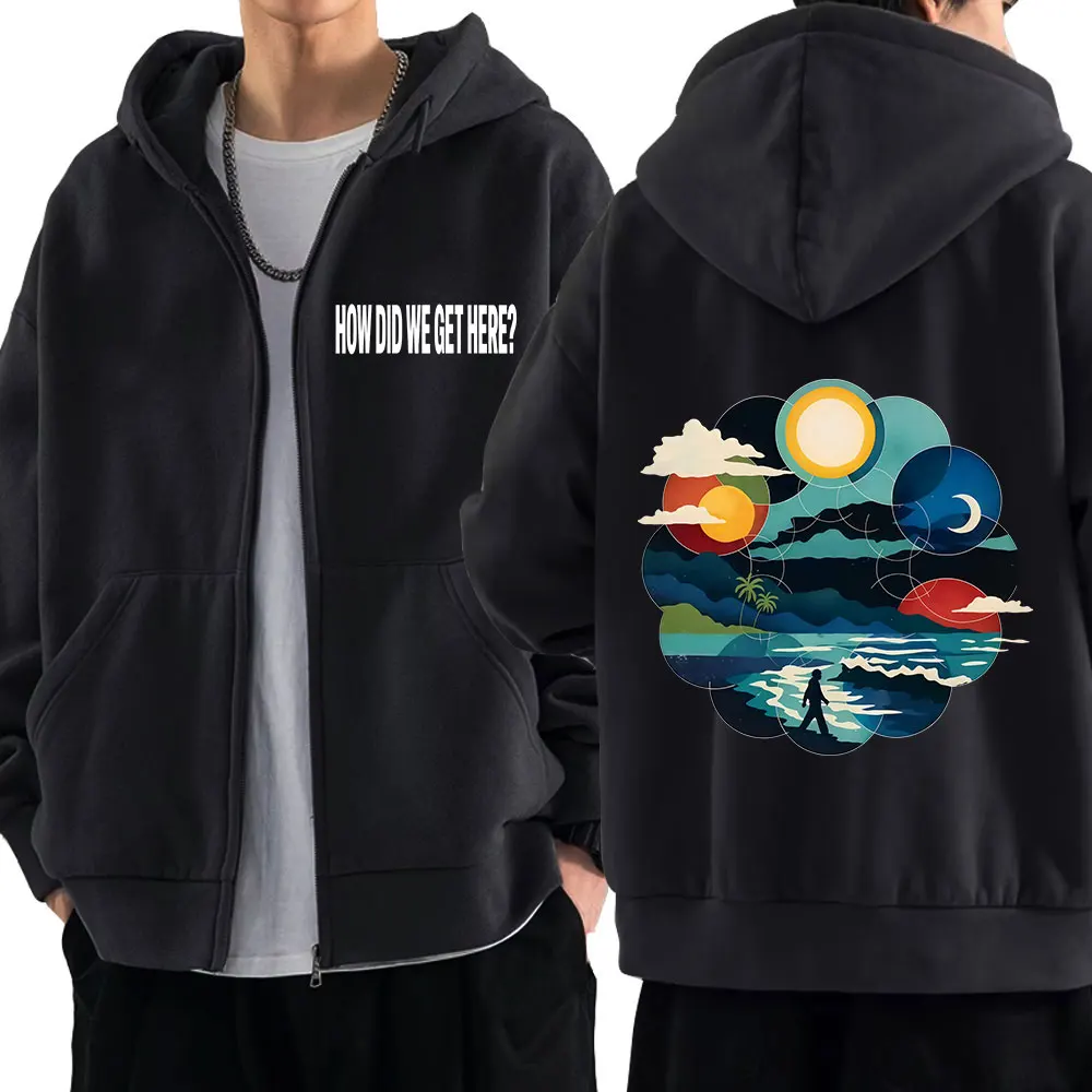 

Singer Louis Tomlinson How Did I Get Here Tour 2026 Print Zipper Hoodie Men Women Vintage Oversized Casual Hip-hop Zip Up Jacket
