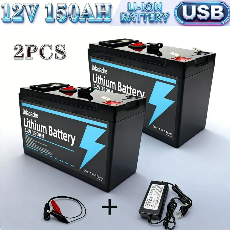 ? LiFePO4 12V 150Ah lithiumbatterij, voor UPS, kajakviszoeker, zonnepaneel, elektrisch speelgoed, scooter, camper, boot