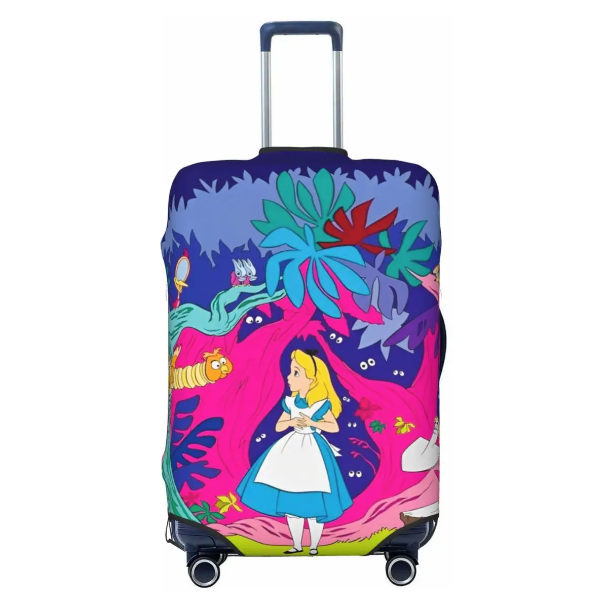 

Anime Manga Alice In Wonderland Suitcase Cover Travel Protection Vacation Elastic Luggage Case