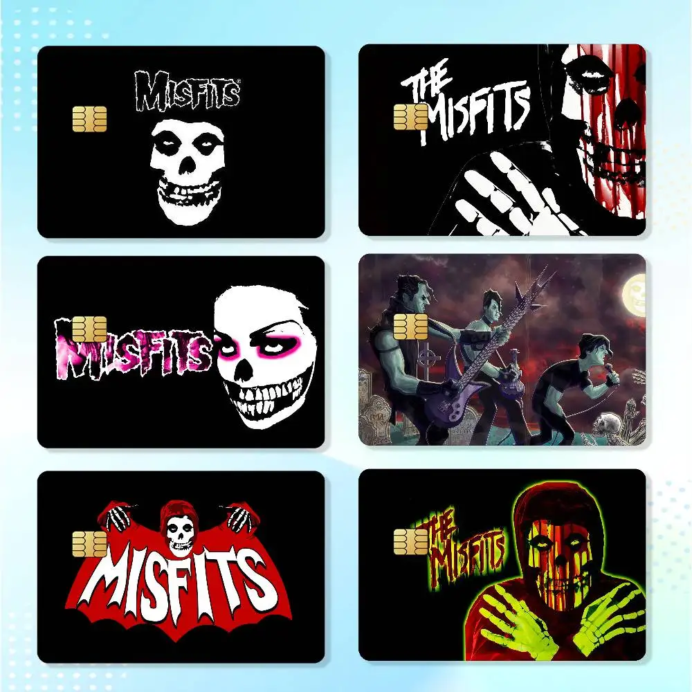 Rock Band M-Misfits Credit Skin Cover Card Stickers 4PCS Film Bus Pass Front Decoration Bank Debit Waterproof