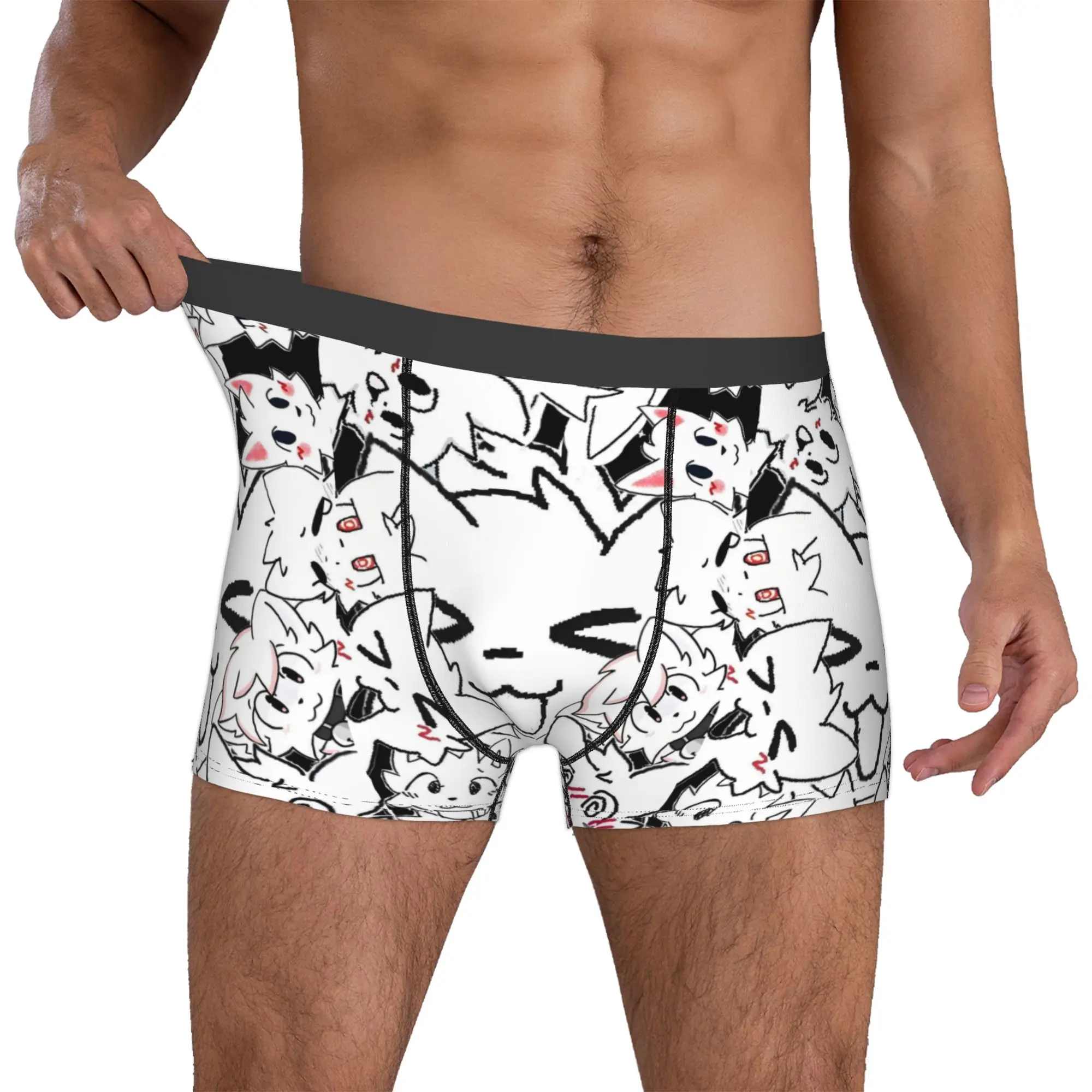 Customized Fashion Boykisser Silly Cat Boxers Shorts Panties Men's Underpants Breathable Cute Cartoon Briefs Underwear