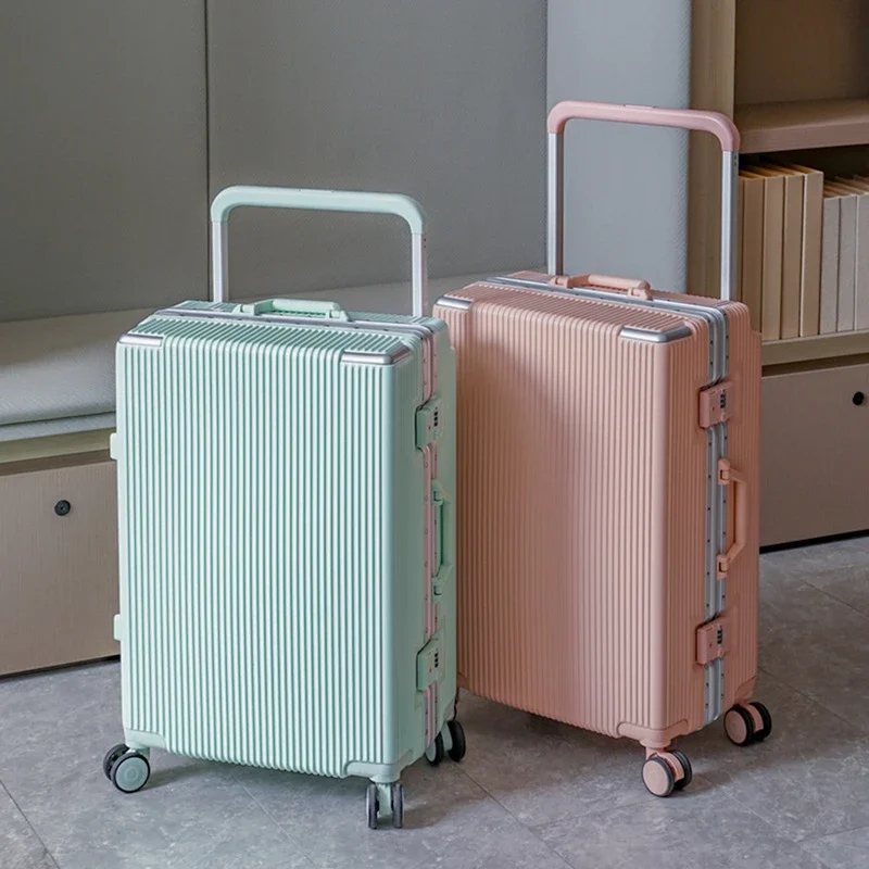 

Wide Pull Rod Rolling Luggage Travel Suitcase Password Trolley Box Large Capacity Unisex Trunk Fashion Multifunctional Luggages