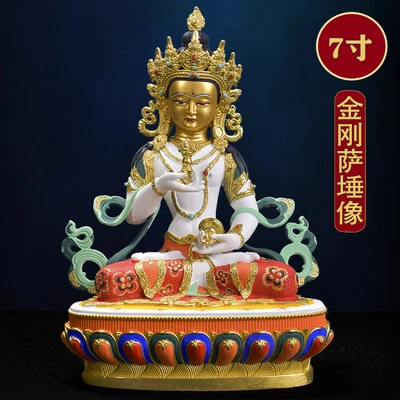 Tibet Nepal High grade color Paint Buddha statue Sakyamuni Jambhala  Guan yin Tara Manjusri Vajrasattva copper buddha statue