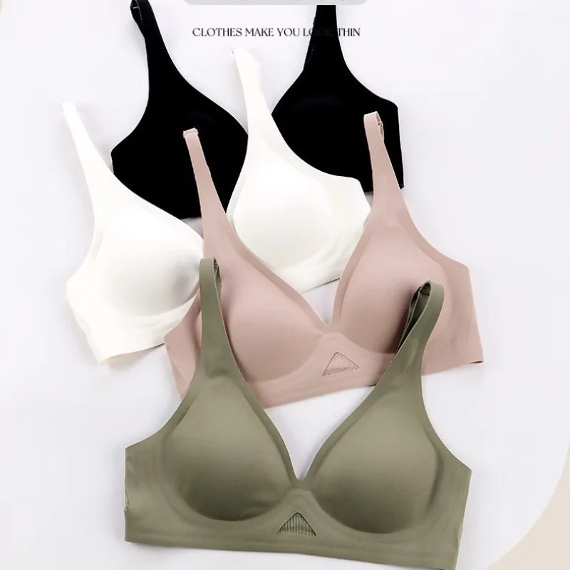 New Bra: Seamless Women's Lingerie, Openwork Mesh, Ultra-Thin Cups, One-Piece, Wire-Free, Soft Support, Comfortable Sleep Bra