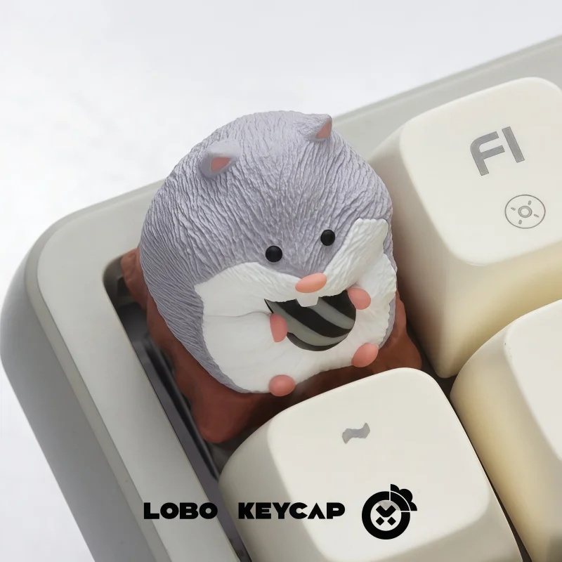 لوبو الأصلي الهامستر تحت عنوان Keycap بودنغ موتشي تخصيص مادة الراتنج واحدة ESC موقف الطبقات بالتنقيط الغراء