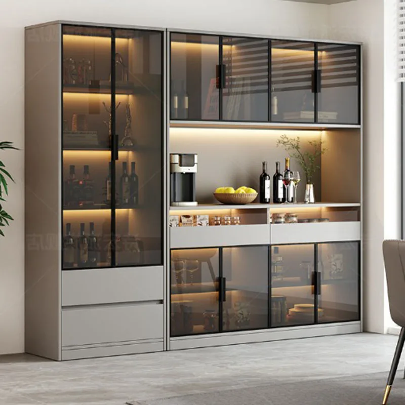 Save Space Black Cabinets Transparent Unique European Modern Aesthetic Cabinet Decoration Meuble De Rangement Home Products