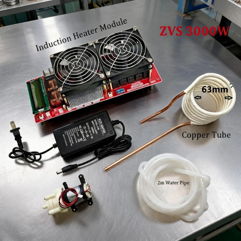3000W 55A Zvs High Frequency Induction Heater Module Flyback Driver With Good Heat Dissipation Coil Pump And Power Adapter