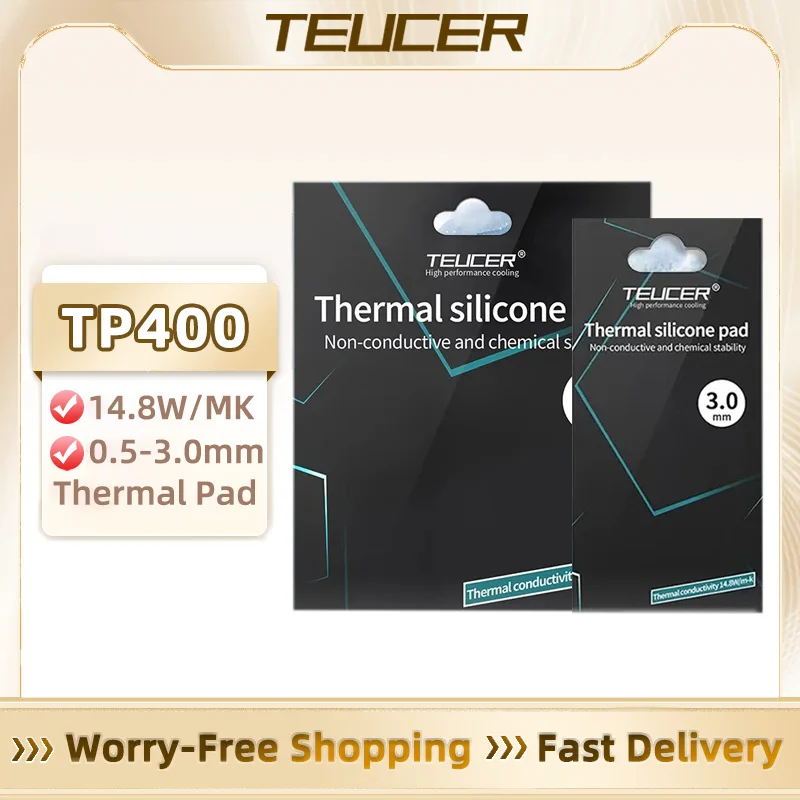 TEUCER TP400 14.8W/MK Thermal Pad CPU/GPU Graphics Card Laptop Heatsink Cooling thermal Pads Motherboard Silicone Grease Pad