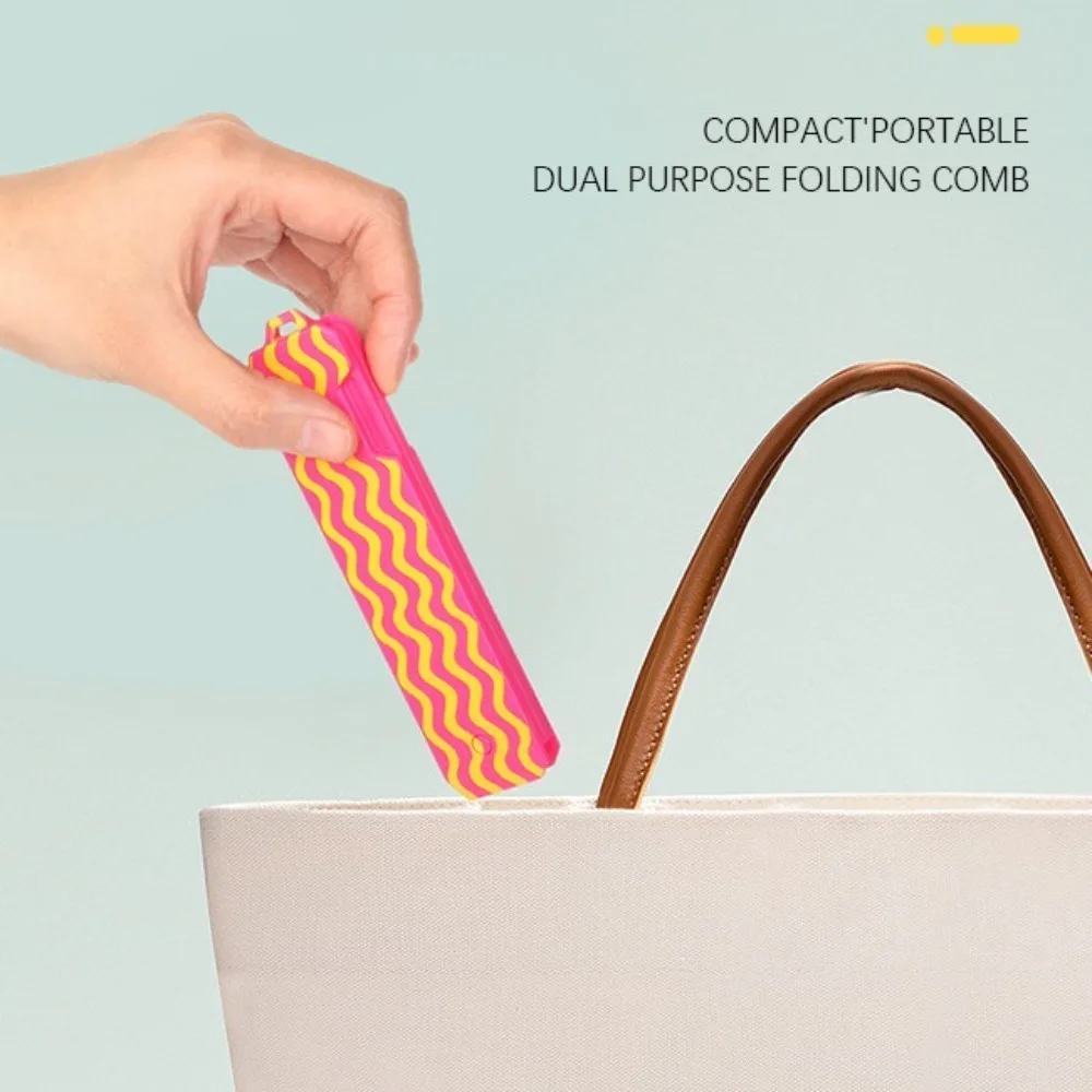 

Многофункциональная портативная складная расческа для волос, щетка для волос с широкими зубьями, мужская расческа с масляной головкой, инструменты для укладки, мини-карманные расчески для бороды, парикмахерская