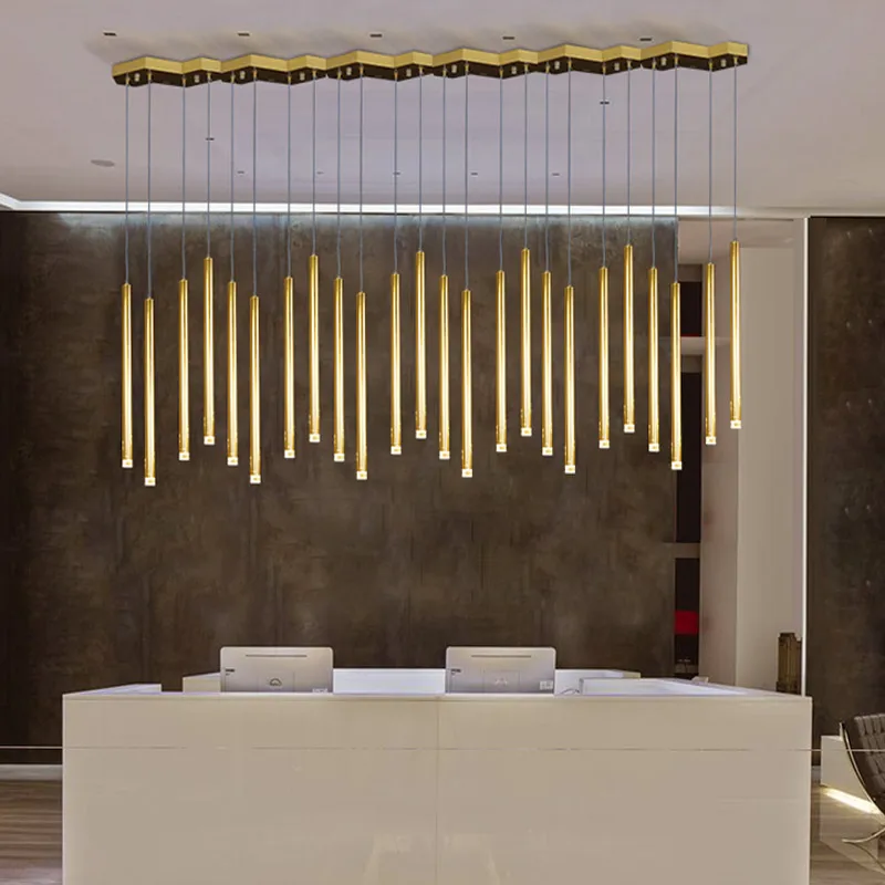 New Dining room LED Chandelier lighting Modern Nordic Gold combinable chandelier living room home