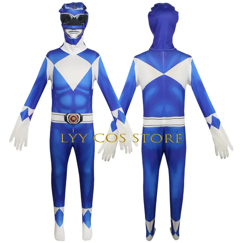 Wholesale Anime Power Cosplay Samurai Shinkenger Costume Bodysuit Adult Halloween Birthday Party Zentai Suit Rangers Jumpsuit
