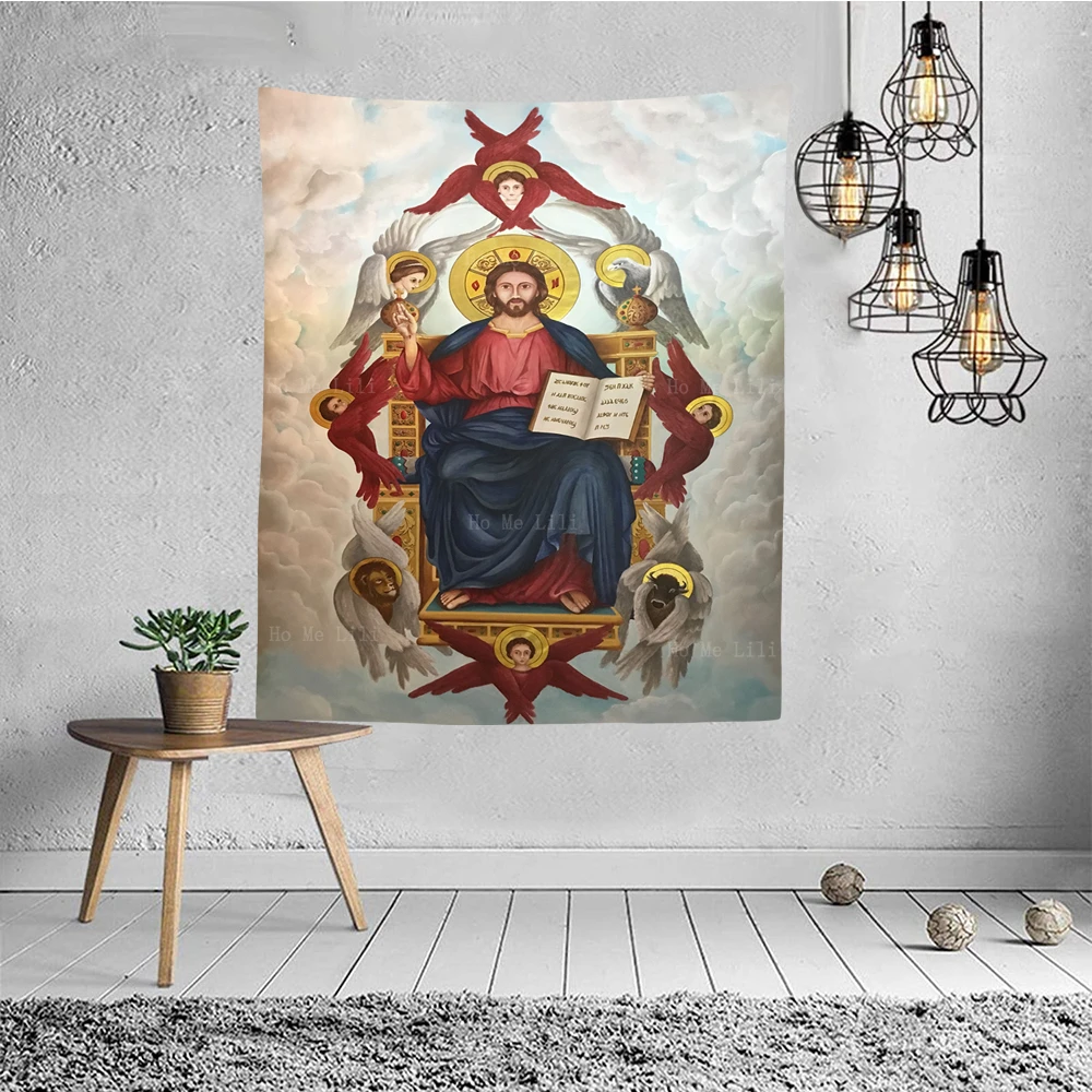 Synaxis Of The Archangels Icon The Tree Of Heavenly Life Confirmation Baptism Orthodox Portrait Wall Hanging Tapestry