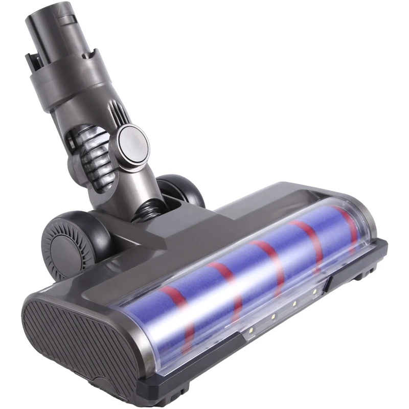 Kepala pembersih rol lembut dengan lampu depan LED untuk penyedot debu Dyson V6/DC58/DC59/DC61/DC62/DC74 aksesori model