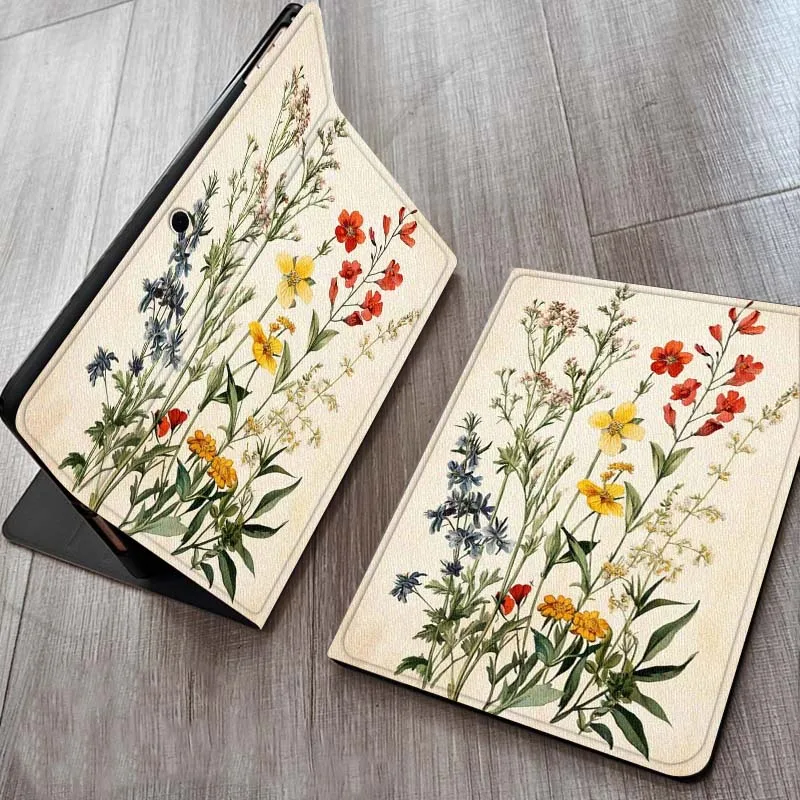 

Vintage Floral Illustration Case For OPPO Realme Pad Air X 10.36 11 Inch Tablet
