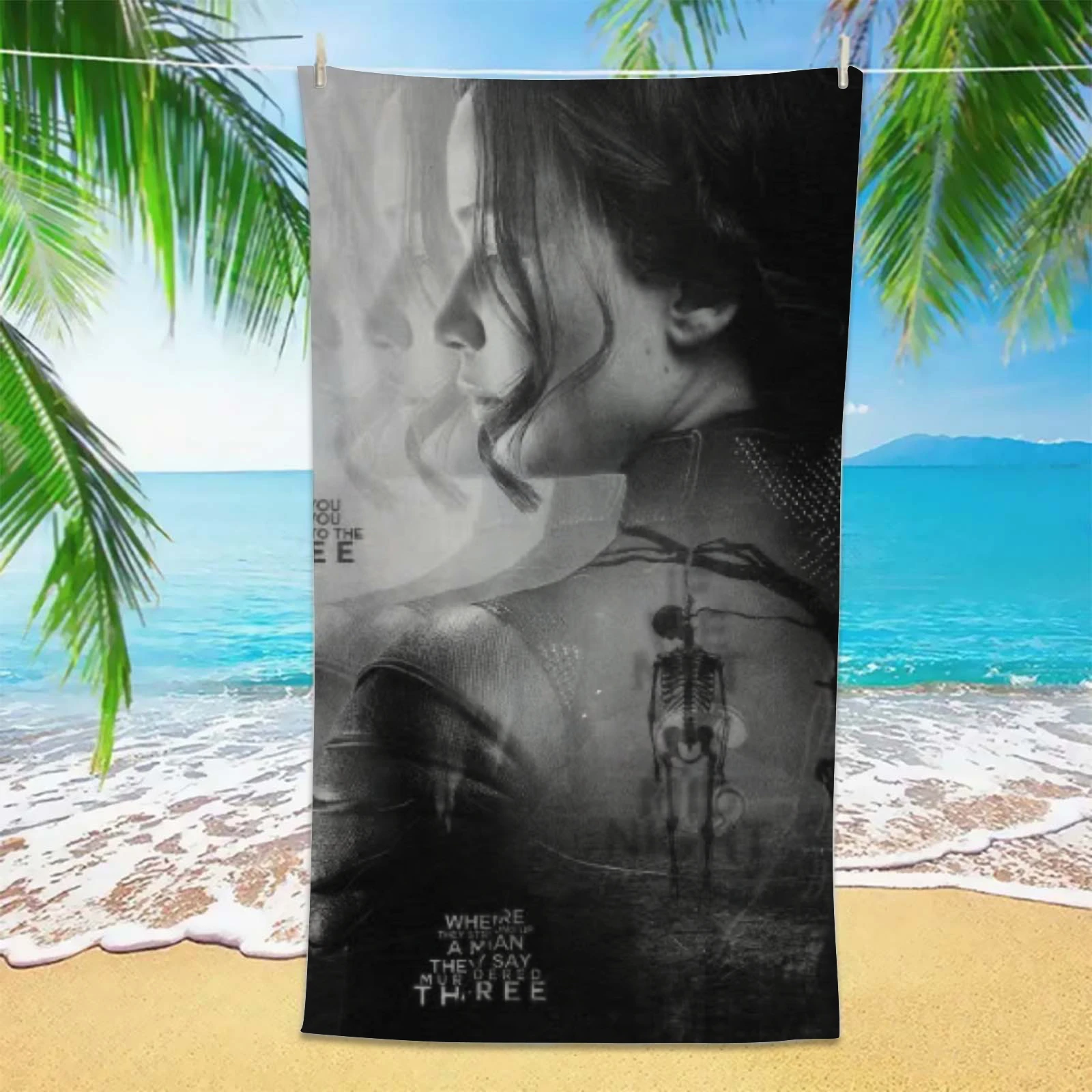 H-Hun-ger G-Games Beach Towel Custom Towel 3D Print Super Absorbent Quick-dry for Summer Vacation Outdoor Camping Perfect Gift