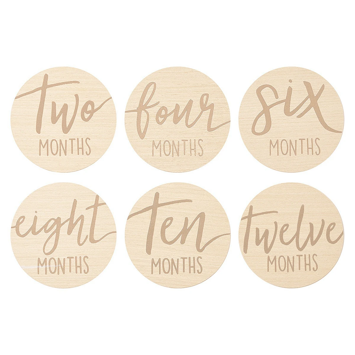 New baby newborn month record card commemorative wooden plate decoration