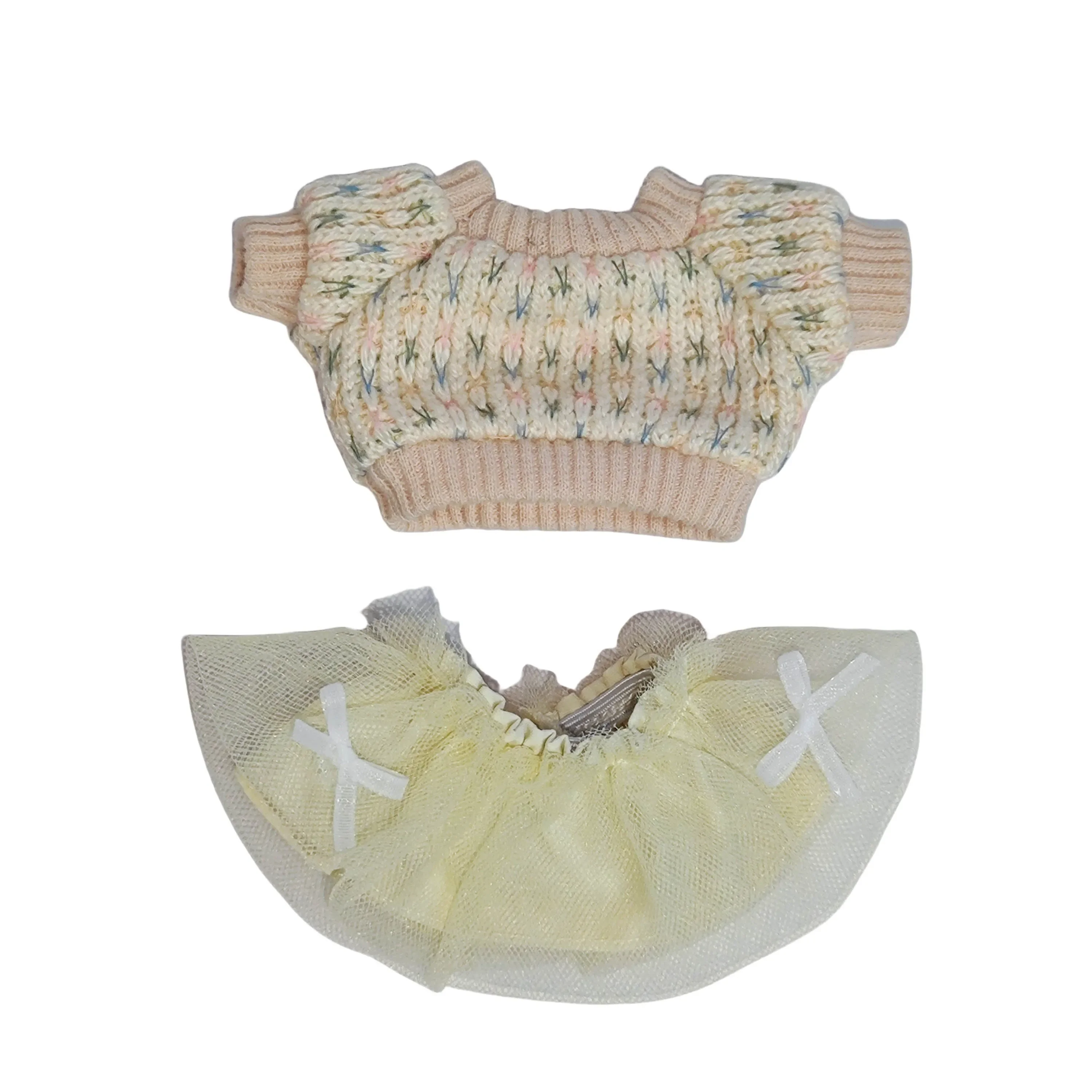 ملابس لملابس دمى لابوبو الجيل الأول والثاني - مجموعة ملابس فستان قصير على شكل فيونكة للحفلات