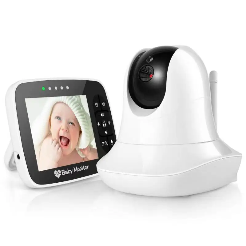 

3.5 inch Large Screen Baby Monitor Infrared Night Vision Wireless Video Color Monitor with Lullaby Remote Pan-Tilt-Zoom Camera