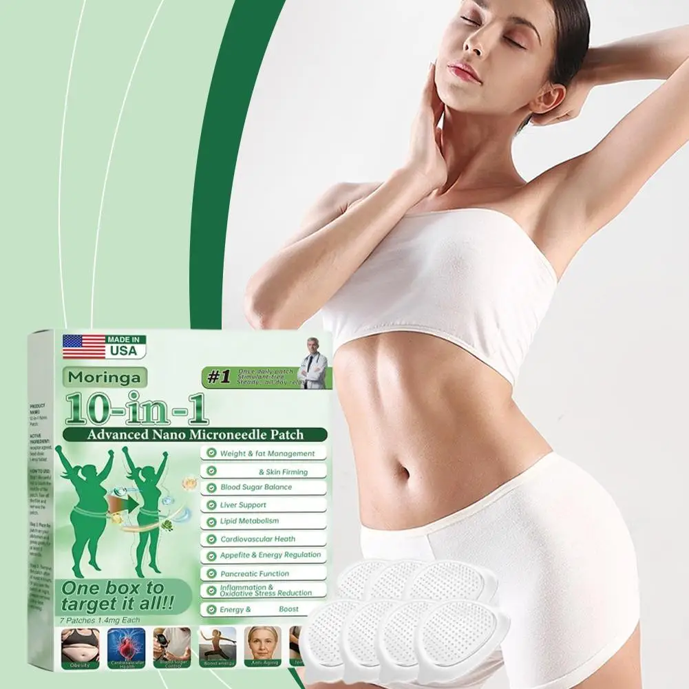 Patch de micro-aiguilles nano avancé pour raffermir la peau, soin de la ligne corporelle nano, autocollant facile à utiliser, patch quotidien pour la perte de poids pour femmes