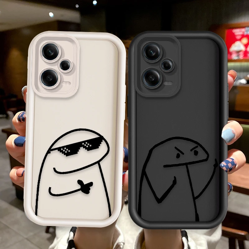 Cartoon Line Man für Redmi Note 12 11 10 9 8 7 k50 40 30 20 12 10 9 a c pro 5g 4g Soft Eye Leiter